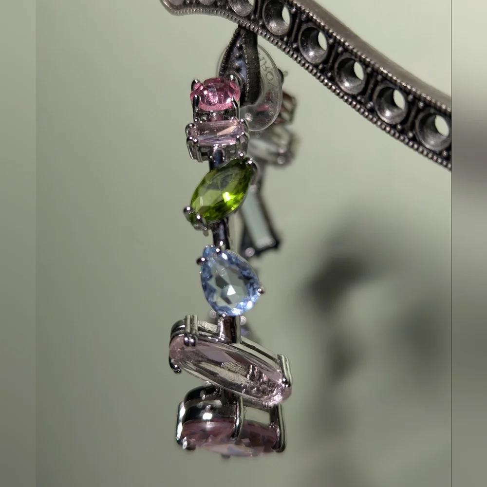 Swarovski Gema Colorful Mixed Cut Hoop Earrings